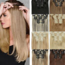 Extensions 6 pièces pour cheveux longs et raides