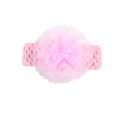 Bandeau élastique pour cheveux de bébé en mousseline de soie et dentelle florale – Image 2