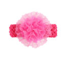 Bandeau élastique pour cheveux de bébé en mousseline de soie et dentelle florale – Image 9
