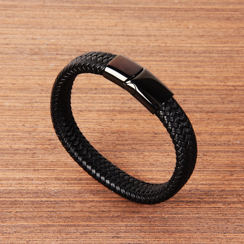 1219545351420.jpg Bracelets classiques en cuir pour hommes – Image 1