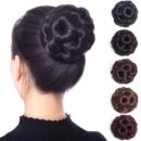 Chignon Mariée Fleurie – Anneau en Soie Thermorésistante