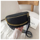 Sac banane en cuir avec chaîne pour femme – Image 7