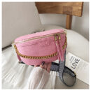 Sac banane en cuir avec chaîne pour femme – Image 9