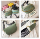 Sac banane en cuir avec chaîne pour femme – Image 8