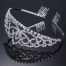 Diadème Princesse en Cristal – Couronne Dorée de Mariage – Image 5