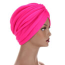 Turban Femme en Coton – Bonnet élégant à Volants – Image 6