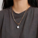 Colliers avec pendentifs en perles synthétiques style punk de qualité pour femmes – Image 8