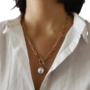 Colliers avec pendentifs en perles synthétiques style punk de qualité pour femmes – Image 9