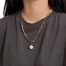 Colliers avec pendentifs en perles synthétiques style punk de qualité pour femmes – Image 7