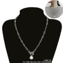 Colliers avec pendentifs en perles synthétiques style punk de qualité pour femmes – Image 2