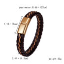 Bracelets en cuir tressé pour hommes – Image 3
