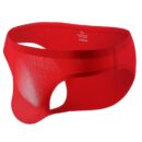 Slip taille basse sans coutures à rayures en soie glacée pour homme – Image 9