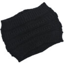 Bandeau large et uni pour cheveux, bonnet d'hiver tendance pour femme – Image 4